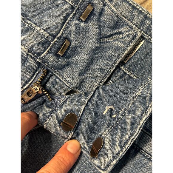 PAIGE Anessa Women's Wide Leg Jeans - Light Blue (Suki Distressed) - Picture 6 of 9